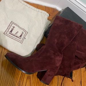 Over the knee maroon knee high boots. Kaitlyn Pan brand.